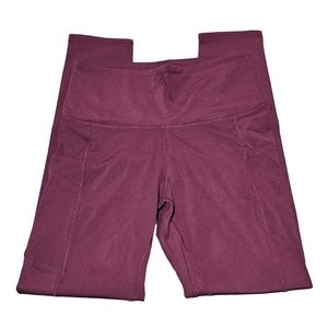 NWT Women's Burgundy Stretch Athletic Pants with Pockets